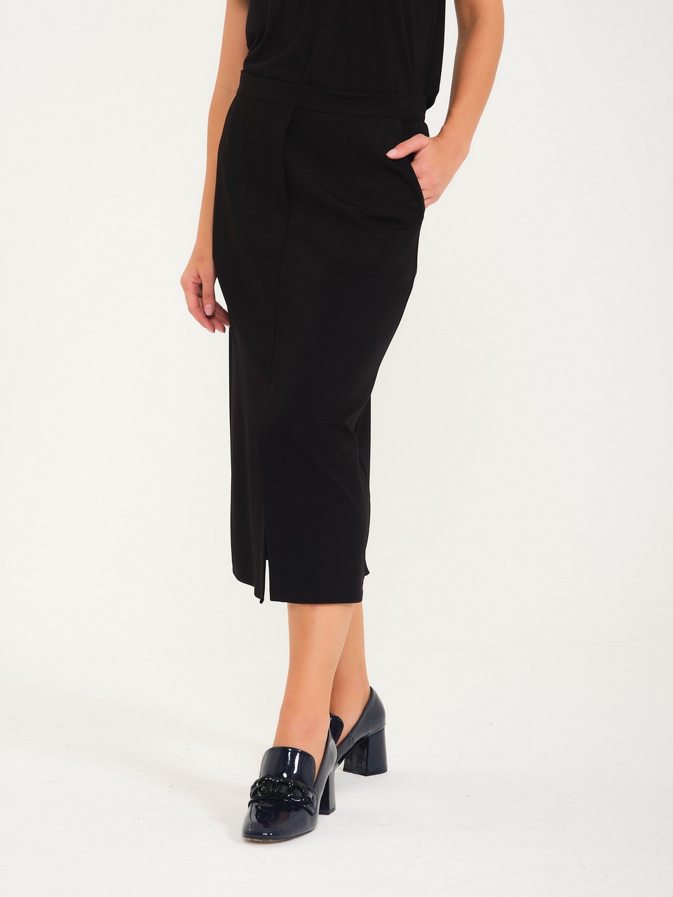 Pencil Skirt With Front Slit